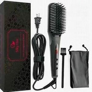 Silky Hair Professional Ceramic Straightening Brush 💁‍♀️✨